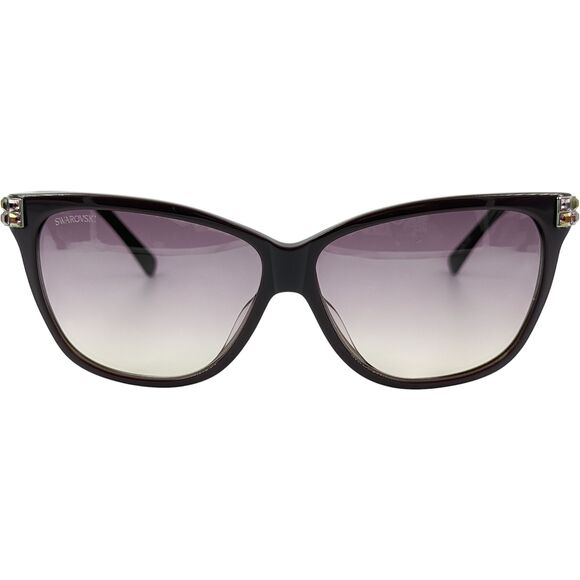 Swarovski SK0137 Womens Plastic Sunglass 81Z Shiny Violet  59-12 Crystals - Picture 3 of 5